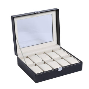 2/3/6/10/12 Grids PU Leather Watch Box Case Professional Holder Organizer for Clock Watches Jewelry Boxes Case Display best gift